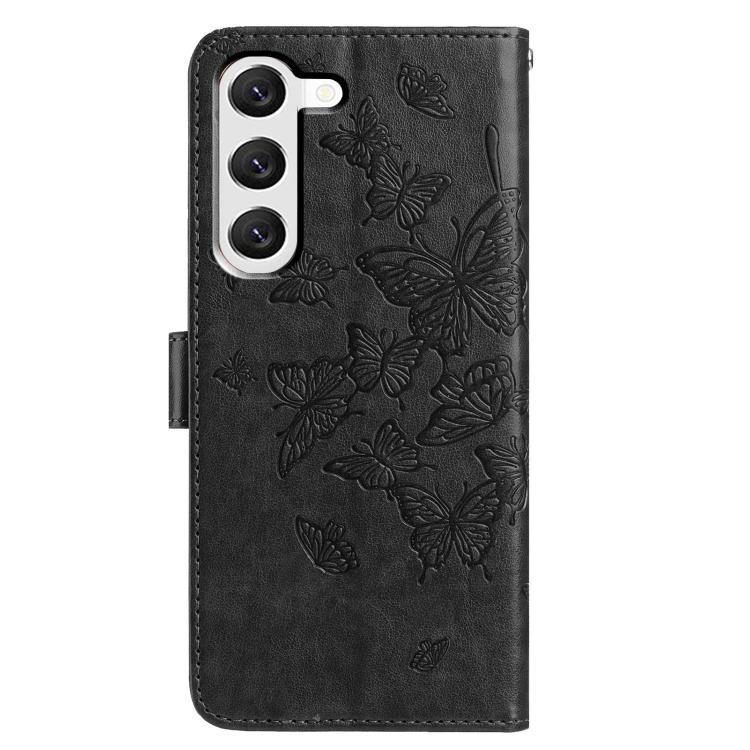 For Samsung Galaxy S23+ 5G Butterfly Flutter Pattern Embossed Leather Phone Case