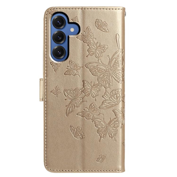 For Samsung Galaxy S25 5G Butterfly Flutter Pattern Embossed Leather Phone Case
