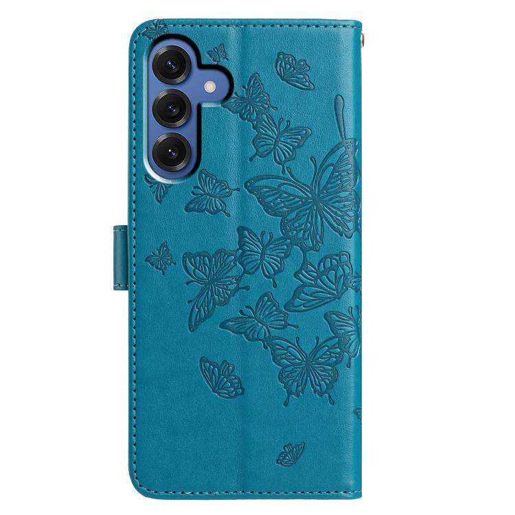 For Samsung Galaxy S25 5G Butterfly Flutter Pattern Embossed Leather Phone Case