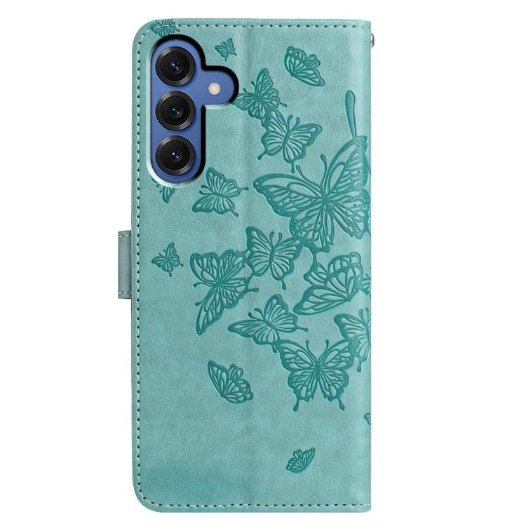 For Samsung Galaxy S25 5G Butterfly Flutter Pattern Embossed Leather Phone Case