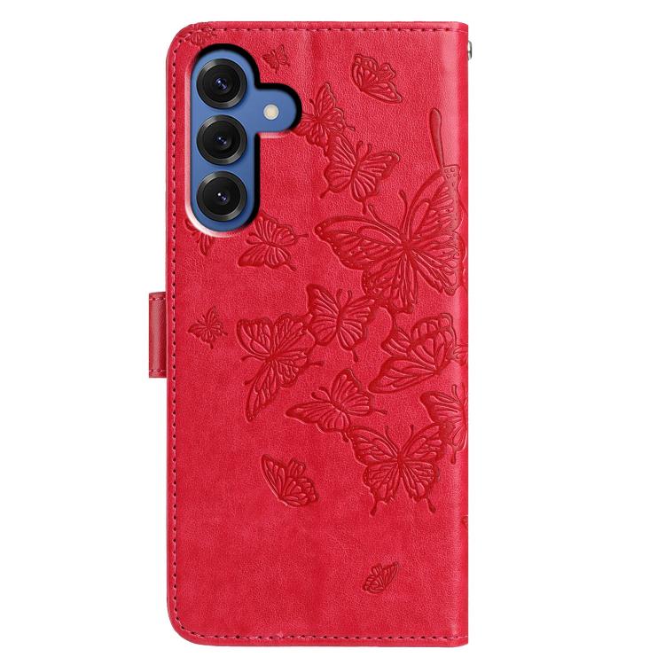 For Samsung Galaxy S25 5G Butterfly Flutter Pattern Embossed Leather Phone Case