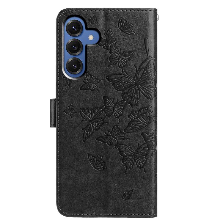 For Samsung Galaxy S25 5G Butterfly Flutter Pattern Embossed Leather Phone Case