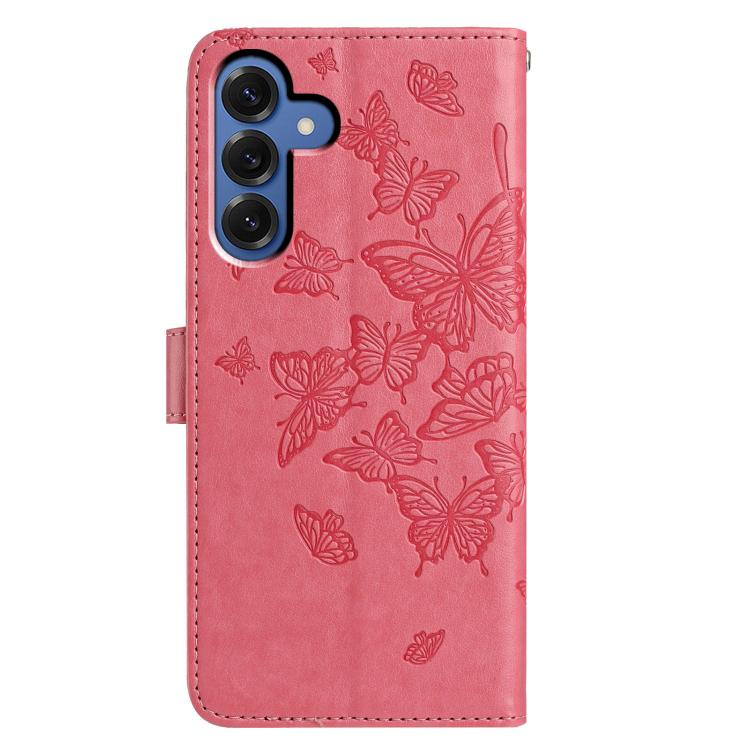 For Samsung Galaxy S25 5G Butterfly Flutter Pattern Embossed Leather Phone Case