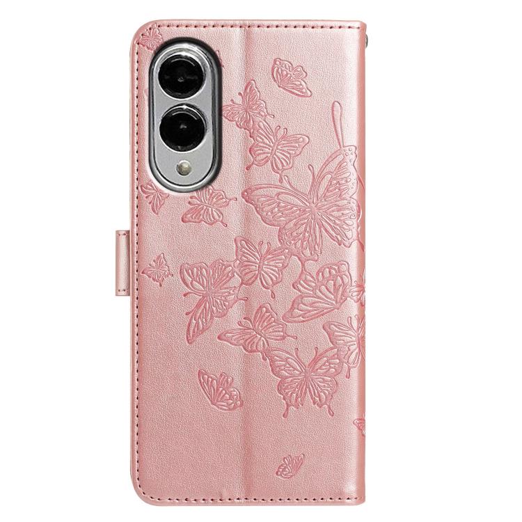 For Samsung Galaxy S25 Edge 5G Butterfly Flutter Pattern Embossed Leather Phone Case