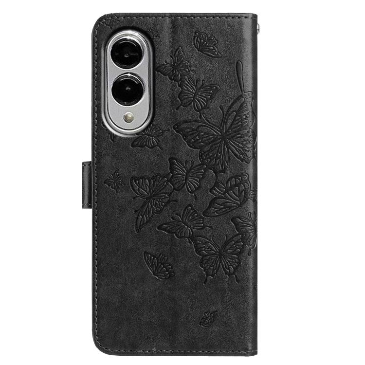 For Samsung Galaxy S25 Edge 5G Butterfly Flutter Pattern Embossed Leather Phone Case