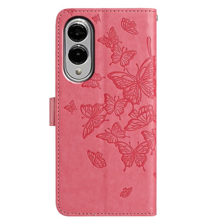 For Samsung Galaxy S25 Edge 5G Butterfly Flutter Pattern Embossed Leather Phone Case