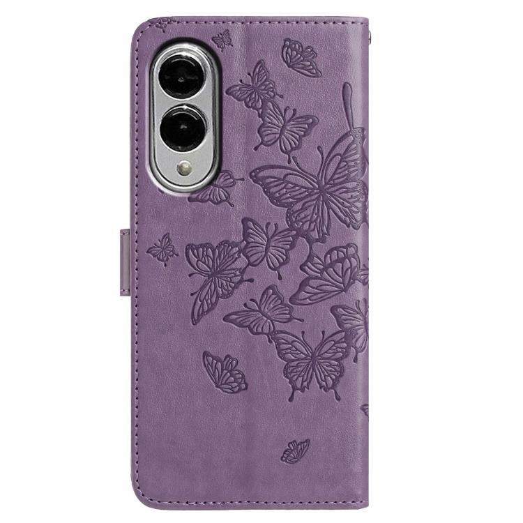 For Samsung Galaxy S25 Edge 5G Butterfly Flutter Pattern Embossed Leather Phone Case