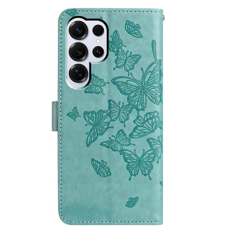 For Samsung Galax S25 Ultra 5G Butterfly Flutter Pattern Embossed Leather Phone Case