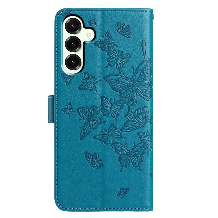 For Samsung Galaxy S25 FE 5G Butterfly Flutter Pattern Embossed Leather Phone Case