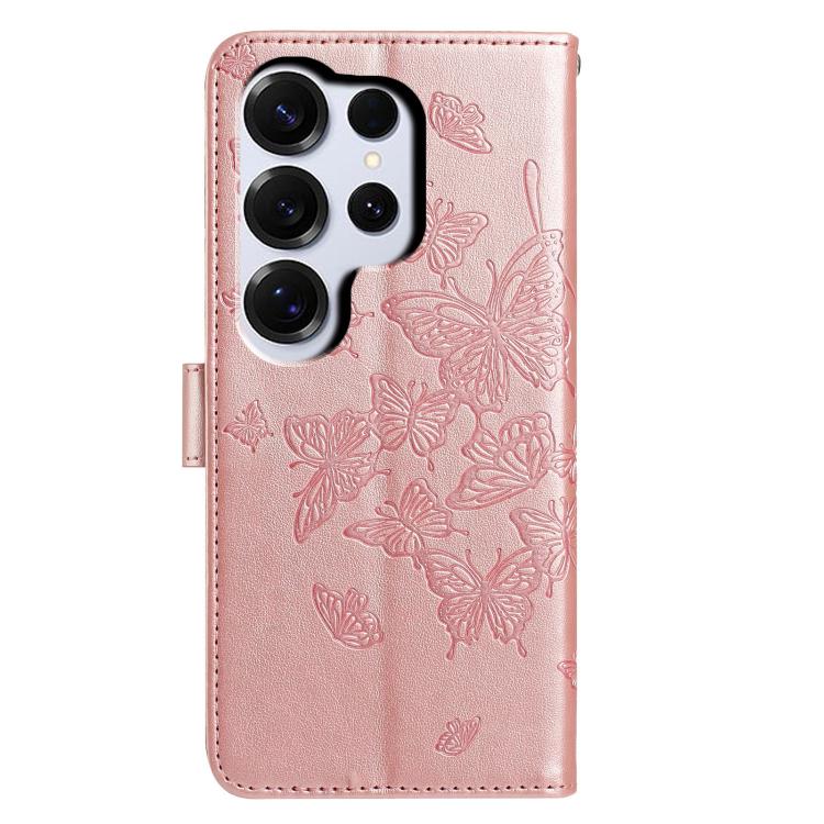For Samsung Galaxy S26 Ultra 5G Butterfly Flutter Pattern Embossed Leather Phone Case