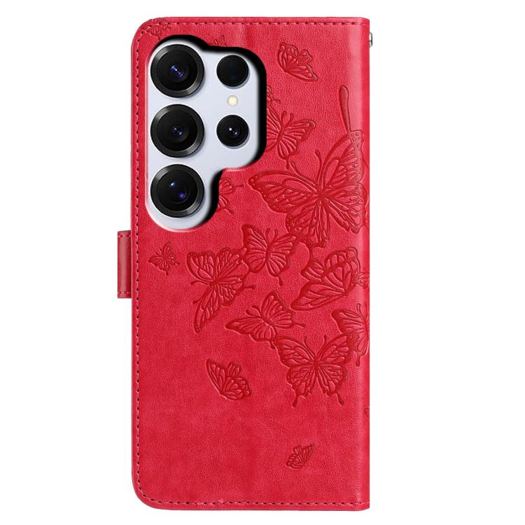For Samsung Galaxy S26 Ultra 5G Butterfly Flutter Pattern Embossed Leather Phone Case