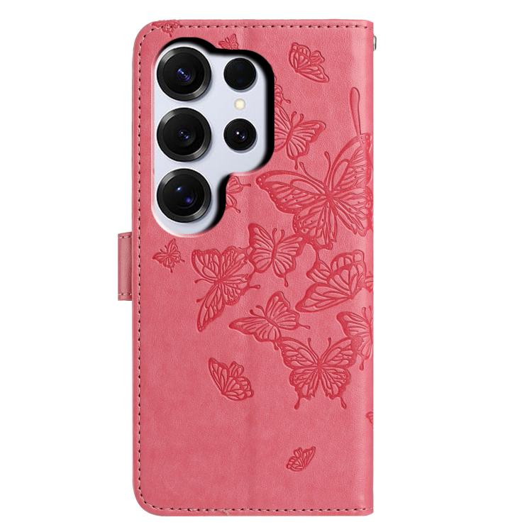 For Samsung Galaxy S26 Ultra 5G Butterfly Flutter Pattern Embossed Leather Phone Case