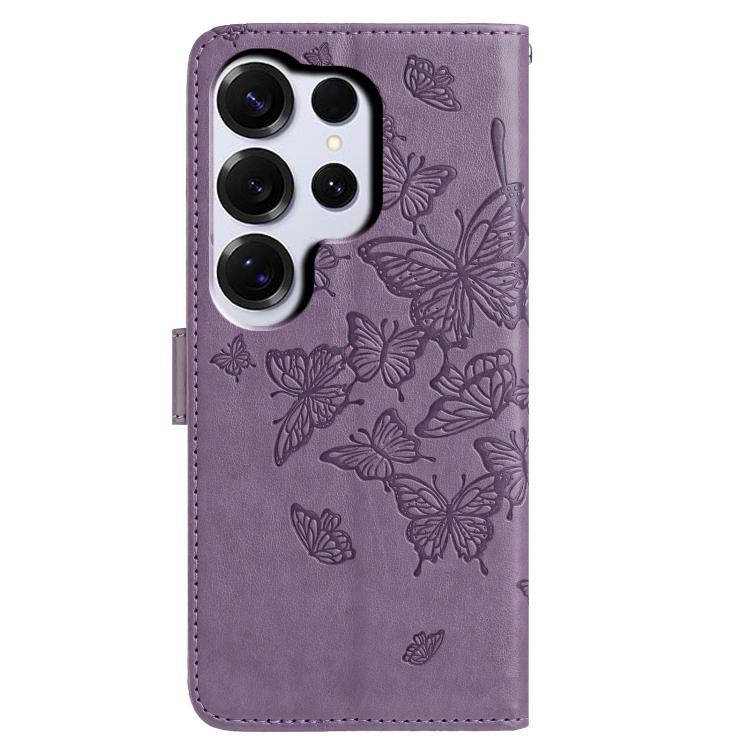 For Samsung Galaxy S26 Ultra 5G Butterfly Flutter Pattern Embossed Leather Phone Case