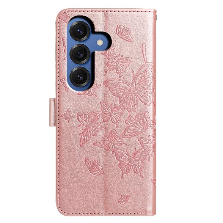 For Samsung Galaxy S26 5G Butterfly Flutter Pattern Embossed Leather Phone Case