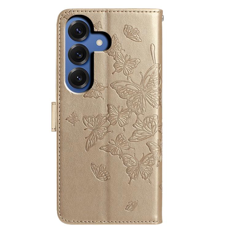 For Samsung Galaxy S26 5G Butterfly Flutter Pattern Embossed Leather Phone Case