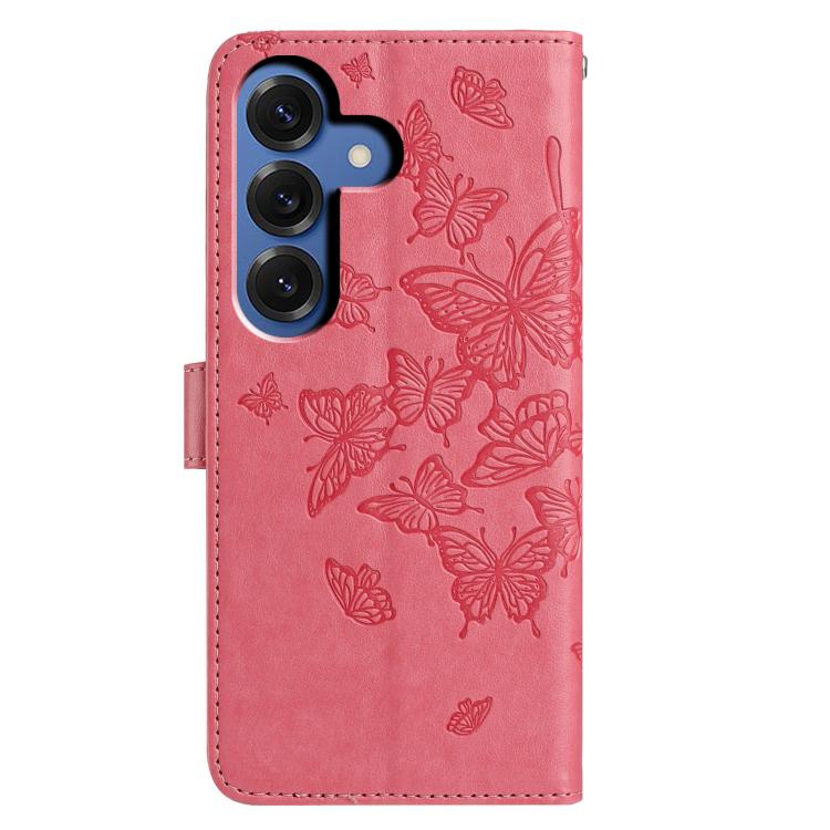 For Samsung Galaxy S26 5G Butterfly Flutter Pattern Embossed Leather Phone Case