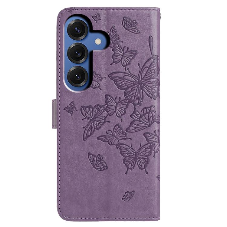 For Samsung Galaxy S26 5G Butterfly Flutter Pattern Embossed Leather Phone Case