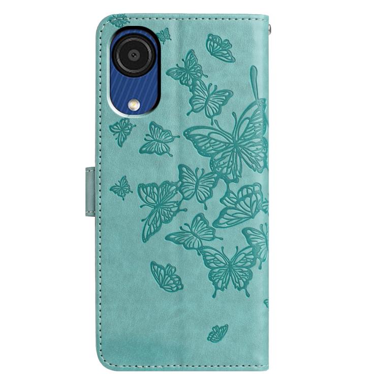 For Samsung Galaxy A03 Core Butterfly Flutter Pattern Embossed Leather Phone Case