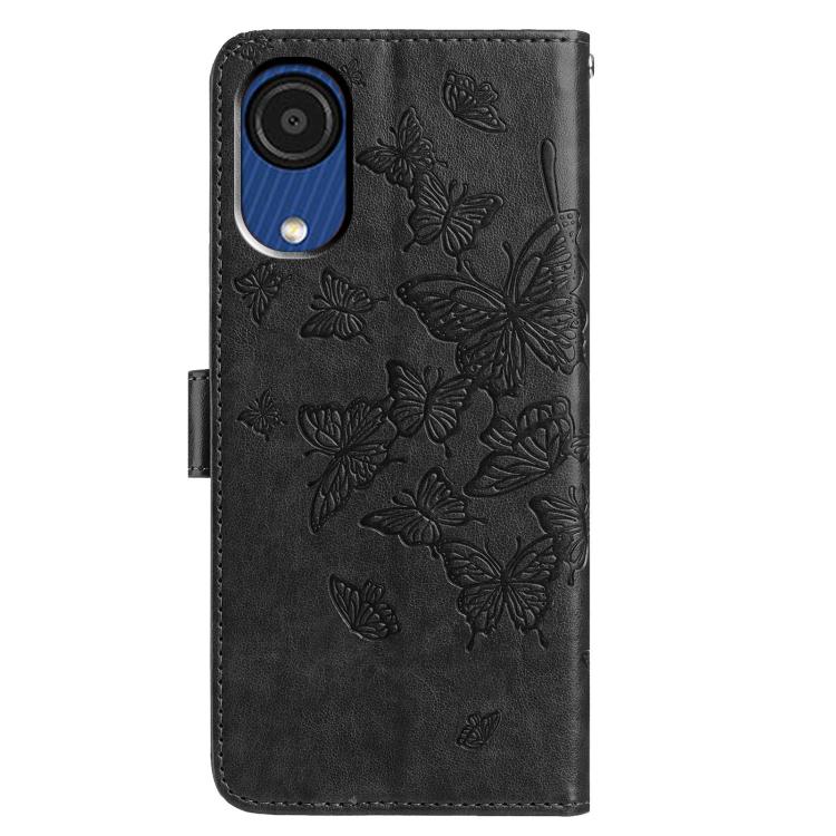For Samsung Galaxy A03 Core Butterfly Flutter Pattern Embossed Leather Phone Case