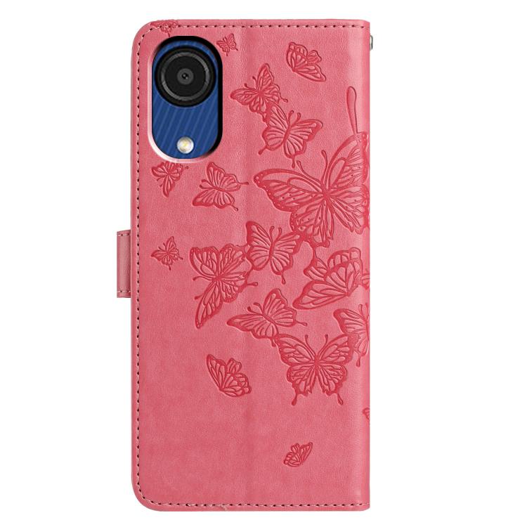 For Samsung Galaxy A03 Core Butterfly Flutter Pattern Embossed Leather Phone Case