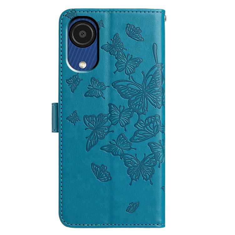 For Samsung Galaxy A03 Core Butterfly Flutter Pattern Embossed Leather Phone Case