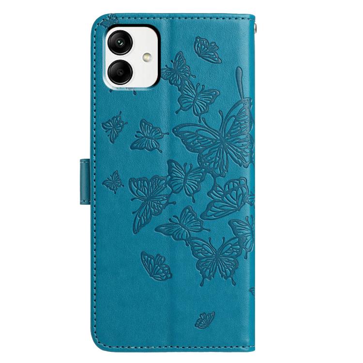 For Samsung Galaxy A04 Butterfly Flutter Pattern Embossed Leather Phone Case