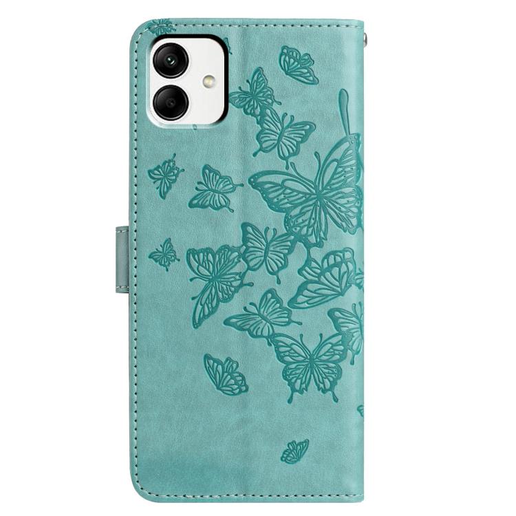 For Samsung Galaxy A04E Butterfly Flutter Pattern Embossed Leather Phone Case
