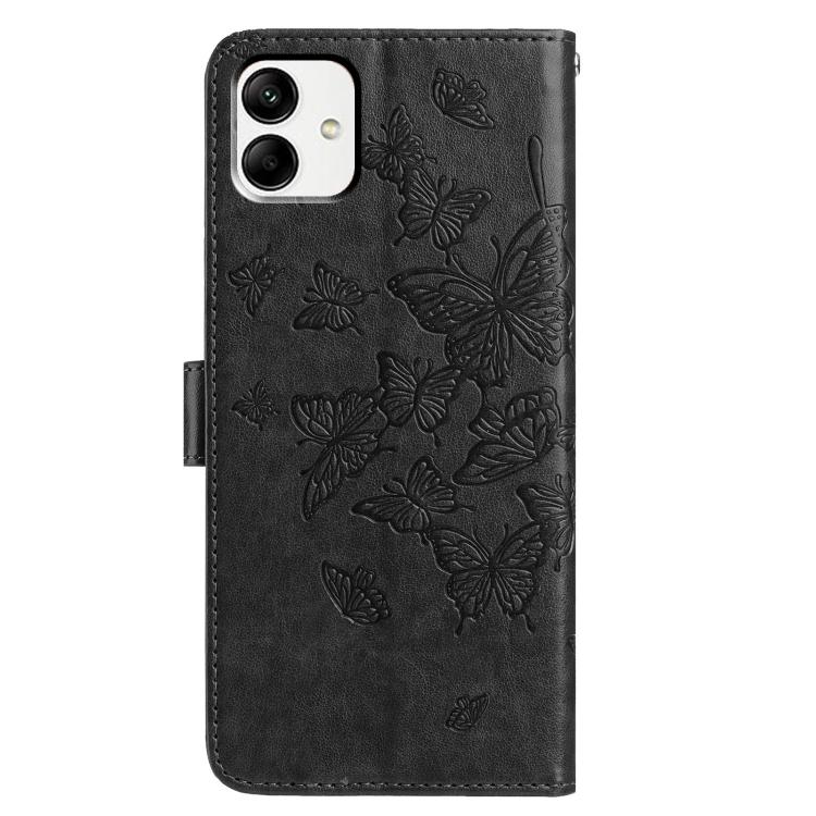 For Samsung Galaxy A04E Butterfly Flutter Pattern Embossed Leather Phone Case