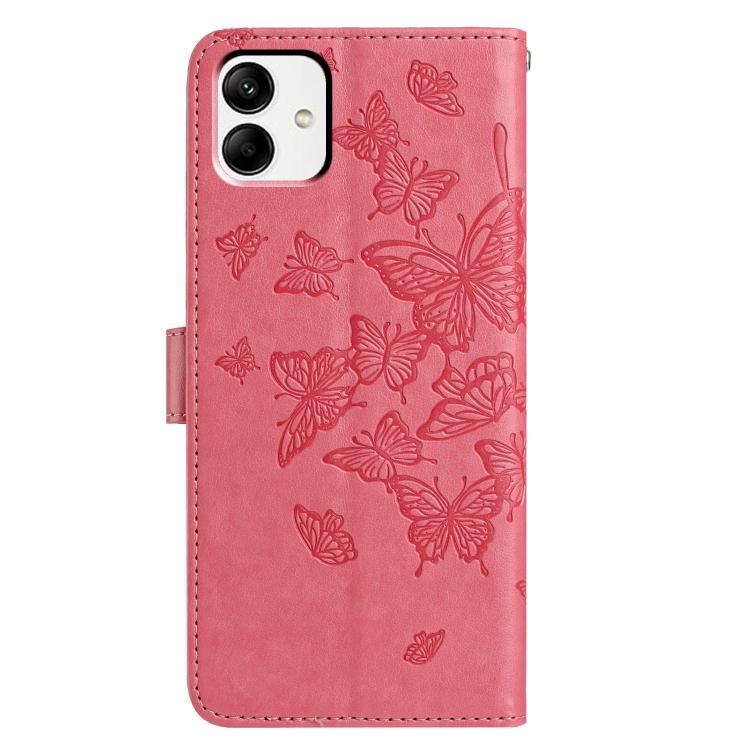 For Samsung Galaxy A04E Butterfly Flutter Pattern Embossed Leather Phone Case