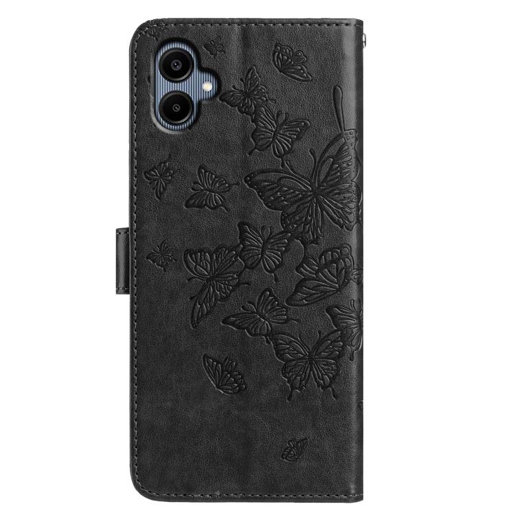 For Samsung Galaxy A05 Butterfly Flutter Pattern Embossed Leather Phone Case