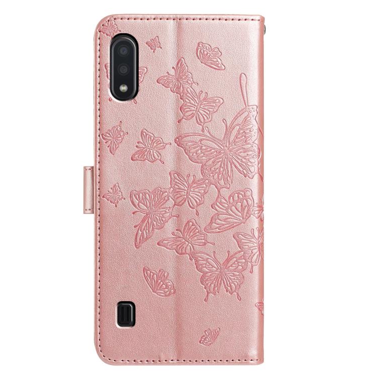 For Samsung Galaxy A10 / M10 Butterfly Flutter Pattern Embossed Leather Phone Case