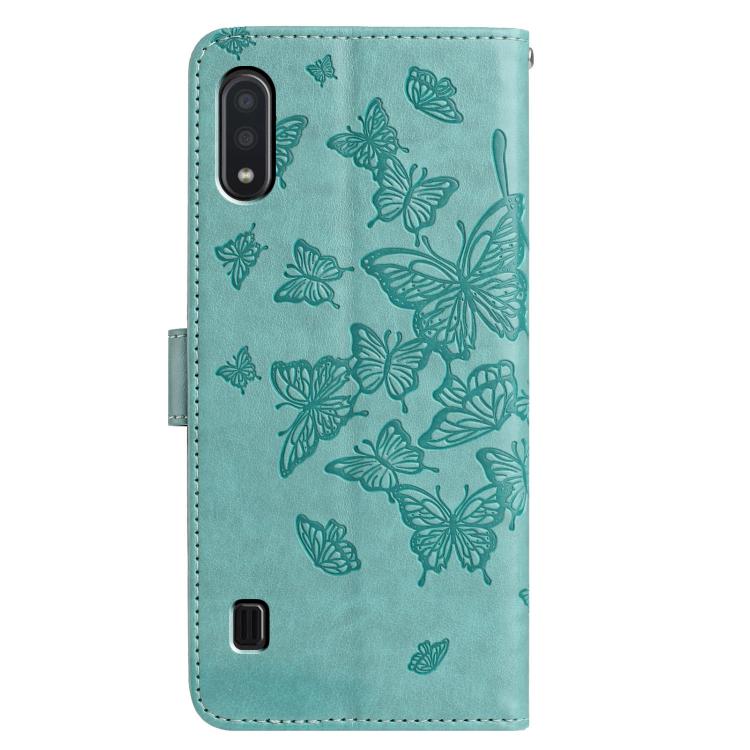 For Samsung Galaxy A10 / M10 Butterfly Flutter Pattern Embossed Leather Phone Case
