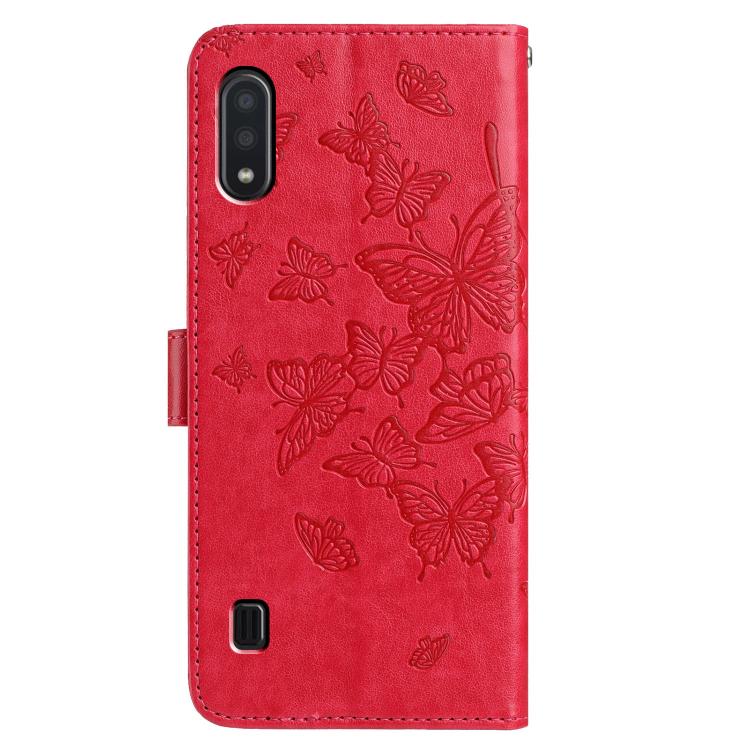 For Samsung Galaxy A10 / M10 Butterfly Flutter Pattern Embossed Leather Phone Case