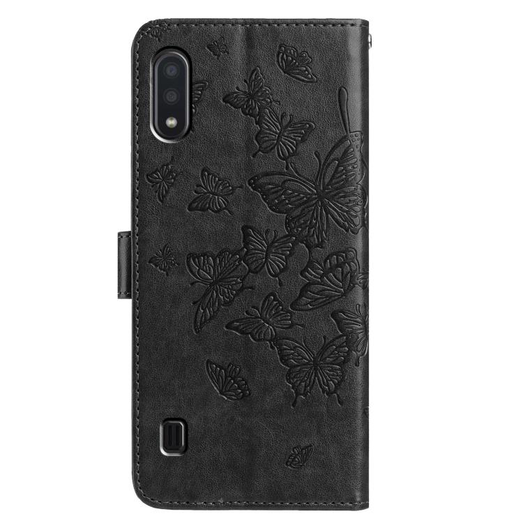 For Samsung Galaxy A10 / M10 Butterfly Flutter Pattern Embossed Leather Phone Case