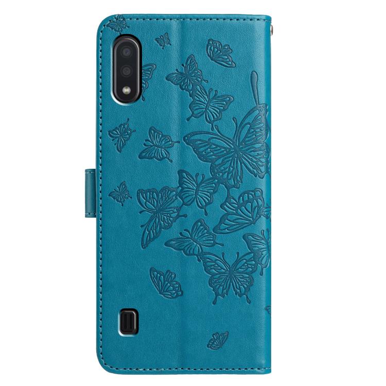 For Samsung Galaxy A10 / M10 Butterfly Flutter Pattern Embossed Leather Phone Case