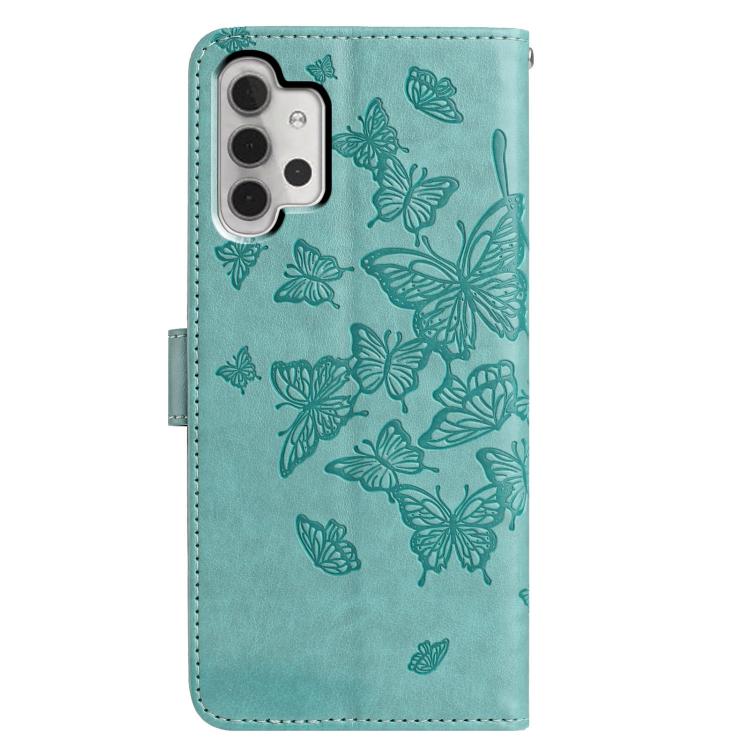 For Samsung Galaxy A13 4G Butterfly Flutter Pattern Embossed Leather Phone Case