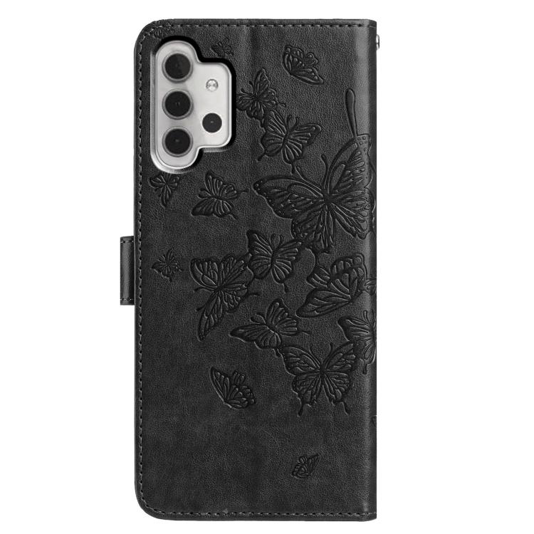 For Samsung Galaxy A13 4G Butterfly Flutter Pattern Embossed Leather Phone Case
