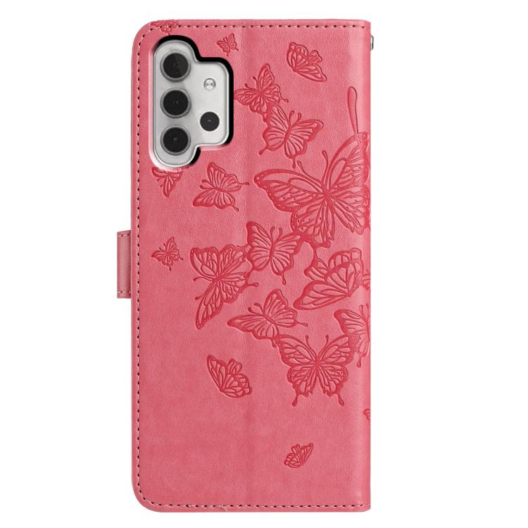 For Samsung Galaxy A13 4G Butterfly Flutter Pattern Embossed Leather Phone Case