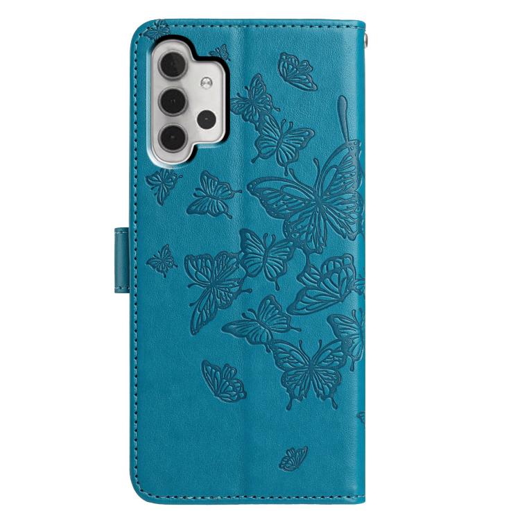 For Samsung Galaxy A13 4G Butterfly Flutter Pattern Embossed Leather Phone Case