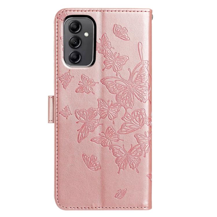 For Samsung Galaxy A14 Butterfly Flutter Pattern Embossed Leather Phone Case