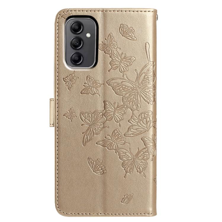 For Samsung Galaxy A14 Butterfly Flutter Pattern Embossed Leather Phone Case