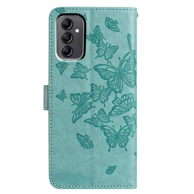 For Samsung Galaxy A14 Butterfly Flutter Pattern Embossed Leather Phone Case