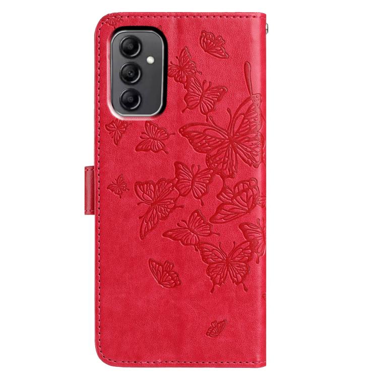 For Samsung Galaxy A14 Butterfly Flutter Pattern Embossed Leather Phone Case