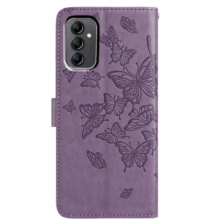 For Samsung Galaxy A14 Butterfly Flutter Pattern Embossed Leather Phone Case