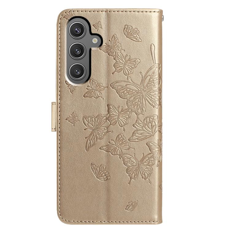For Samsung Galaxy A16 Butterfly Flutter Pattern Embossed Leather Phone Case
