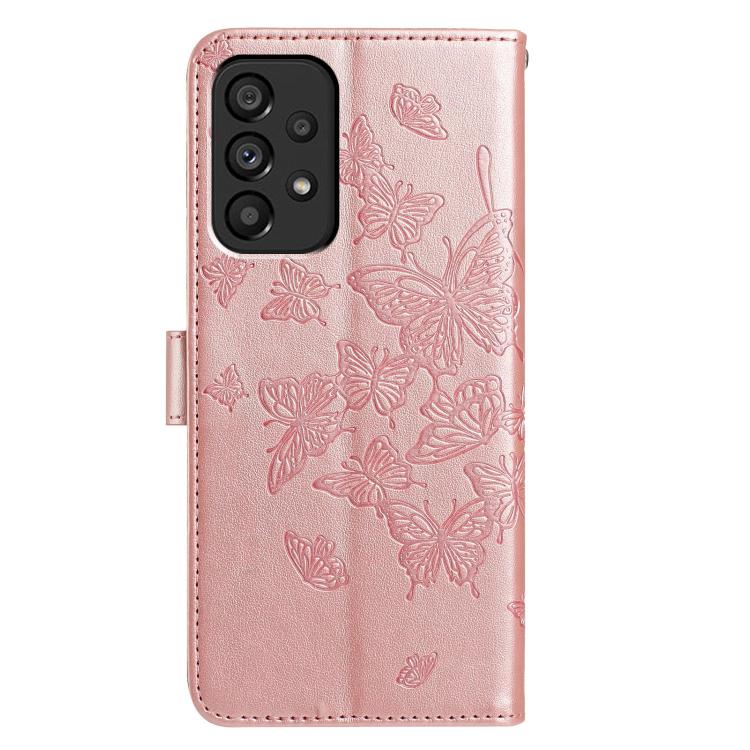For Samsung Galaxy A23 Butterfly Flutter Pattern Embossed Leather Phone Case