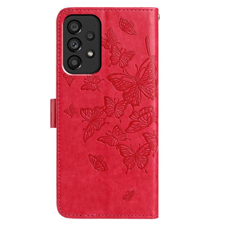 For Samsung Galaxy A23 Butterfly Flutter Pattern Embossed Leather Phone Case