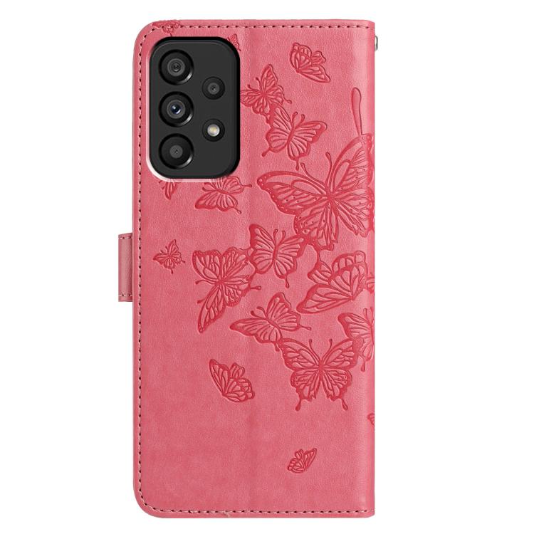 For Samsung Galaxy A23 Butterfly Flutter Pattern Embossed Leather Phone Case