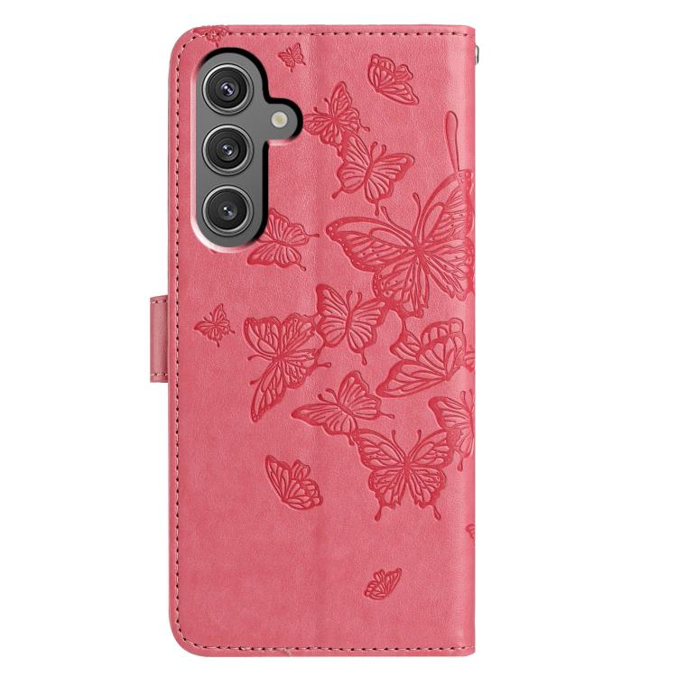 For Samsung Galaxy A26 Butterfly Flutter Pattern Embossed Leather Phone Case