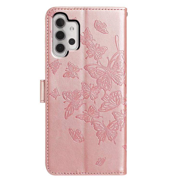 For Samsung Galaxy A32 5G Butterfly Flutter Pattern Embossed Leather Phone Case